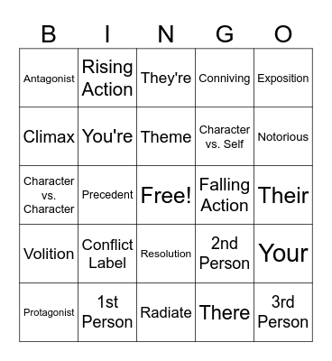 ELA Review! Bingo Card