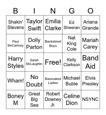 Christmas Bingo Card