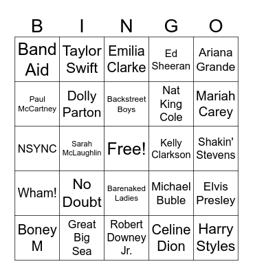 Christmas Bingo Card