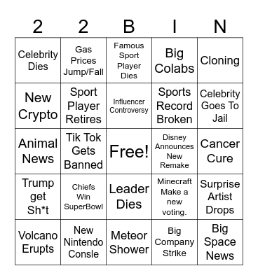 2025 Bing Bingo Card