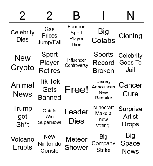 2025 Bing Bingo Card