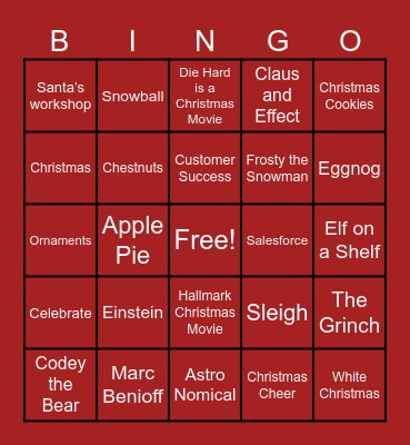 Holiday Bingo Card