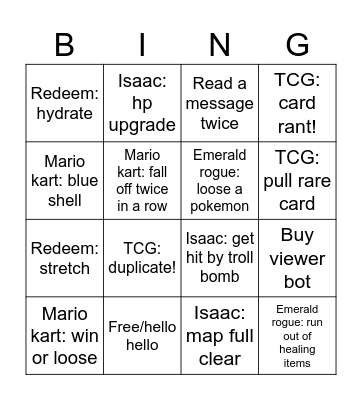 Morgames Birthday bingo 2024 Bingo Card