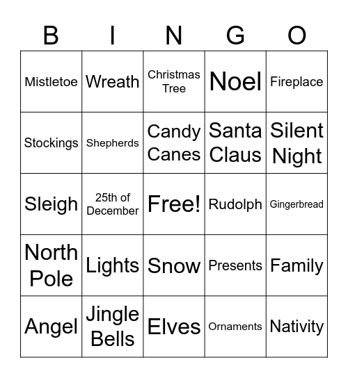 Manor Alterations Holiday Bingo Card