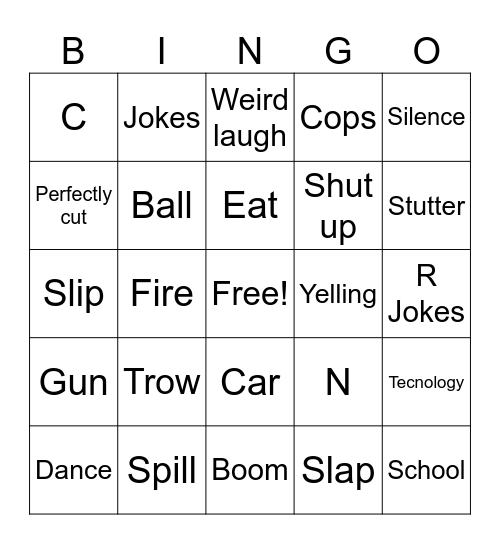 Man Im Dead Bingo Card