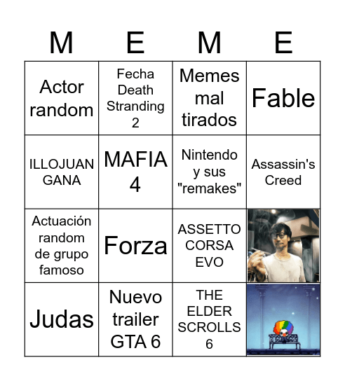 TGA 2024 Bingo Card