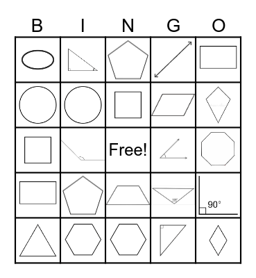 Geometry Bingo Card