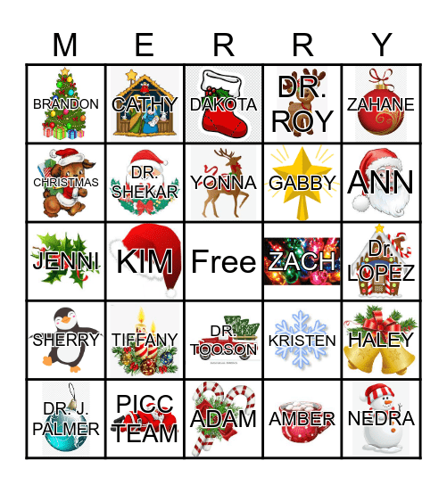 Christmas Bingo Card