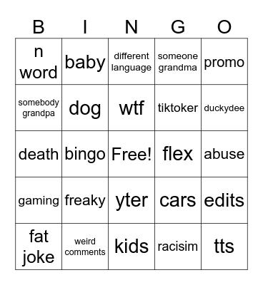 insta bingo Card