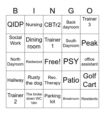 Hemlock Bingo Card
