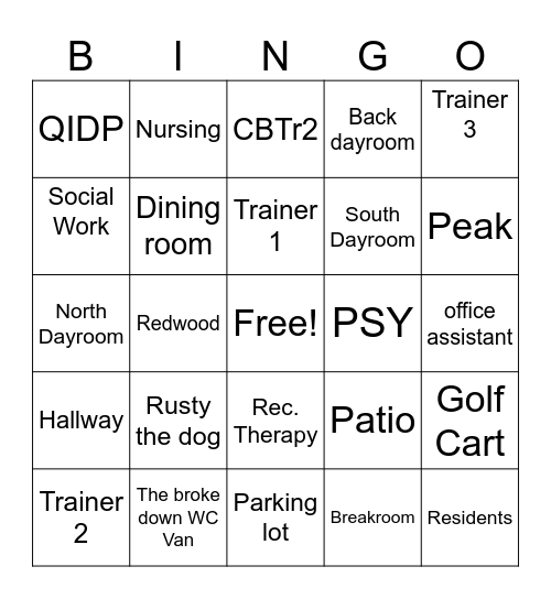 Hemlock Bingo Card