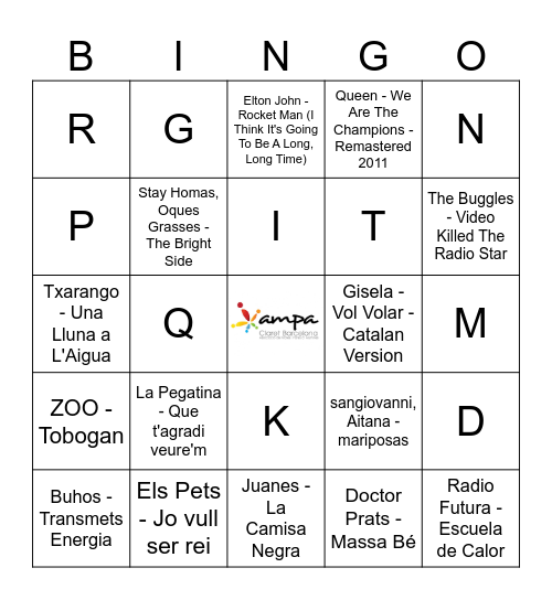 El Bingo Musical de la Marató! Bingo Card