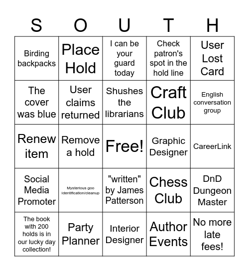 Library Bindo Bingo Card