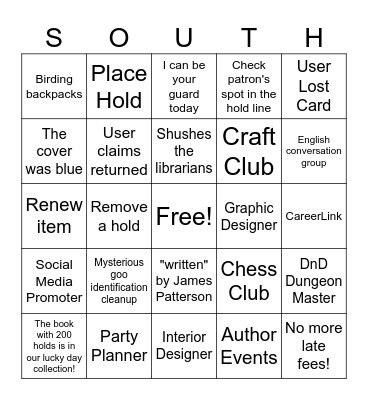Library Bindo Bingo Card
