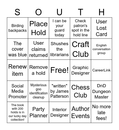 Library Bindo Bingo Card