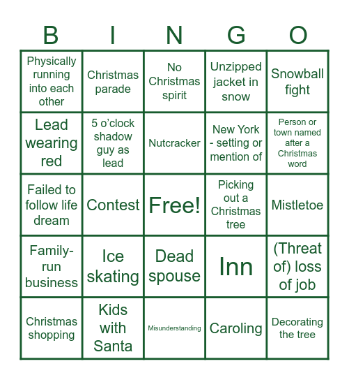 Hallmark Movie 🎄 Bingo Card