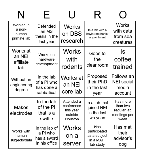 Someone who... Bingo Card