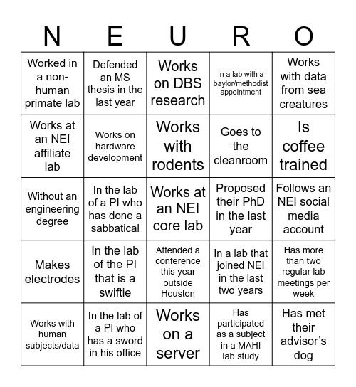 Someone who... Bingo Card