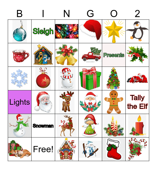 Holiday Bingo Card