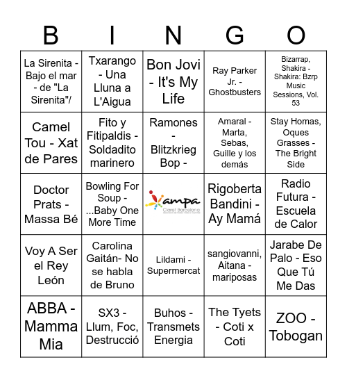 El Bingo Musical de la Marató! Bingo Card