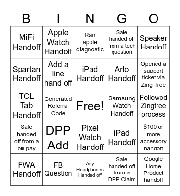 Marinette CXS Bingo Card