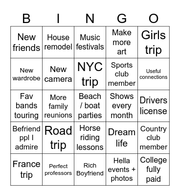 2025 Bingo Card