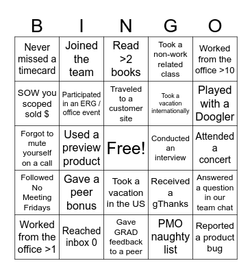 AppMod 2024 Bingo Card