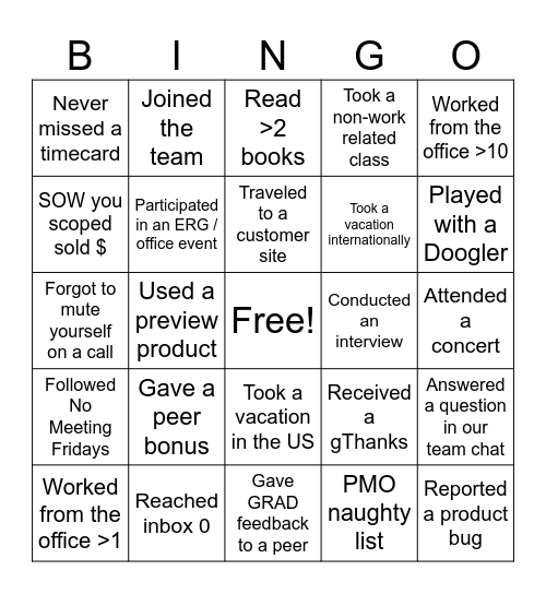 AppMod 2024 Bingo Card