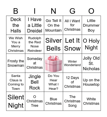 HR Holiday Musical Bingo Card