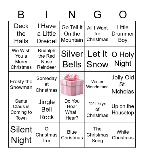 HR Holiday Musical Bingo Card