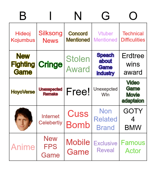 Jeffy FUnni Meme awards Bingo Card