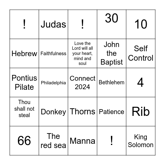 Connect Bingo Card