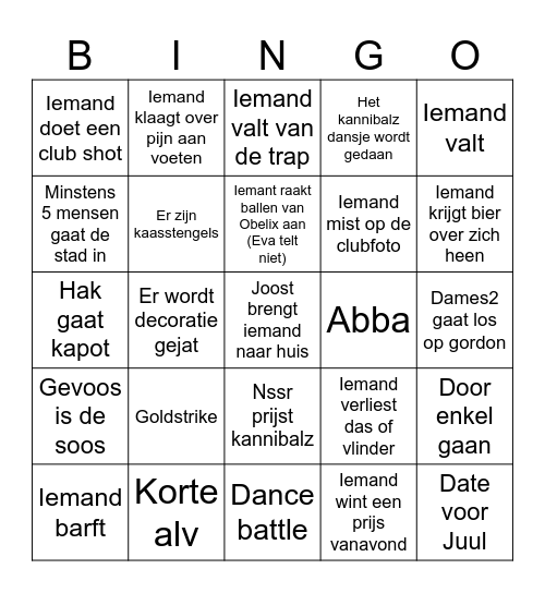 Gala bingo Card