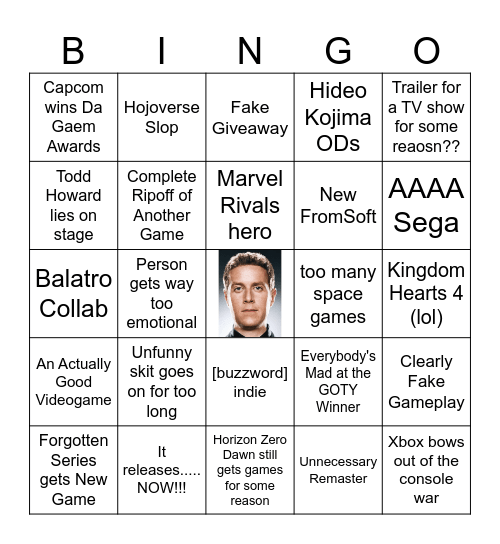 DA GAEM AWARDS Bingo Card