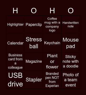 DATA MANAGEMENT HOLIDAY PARTY Bingo Card