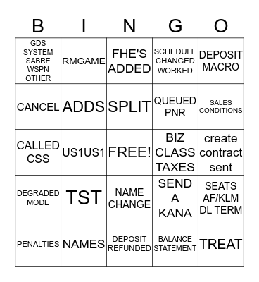 GROUPS BINGO Card