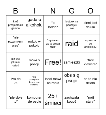 Sinndusowe binngo Bingo Card
