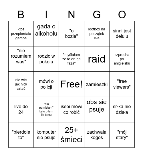 Sinndusowe binngo Bingo Card