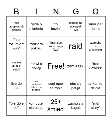 Sinndusowe binngo Bingo Card