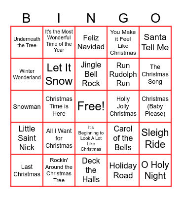 Christmas Bingo 2025 Bingo Card