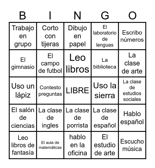 Que haces en la clase Bingo Card