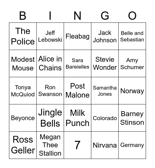 Holiday Drinking, Random Christmas Facts, and ??? Bingo Card