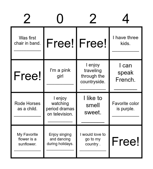 Little Stars Christmas Bingo Card