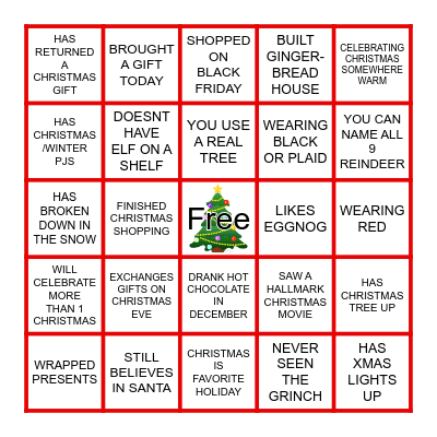 FINANCE CHRISTMAS BINGO Card