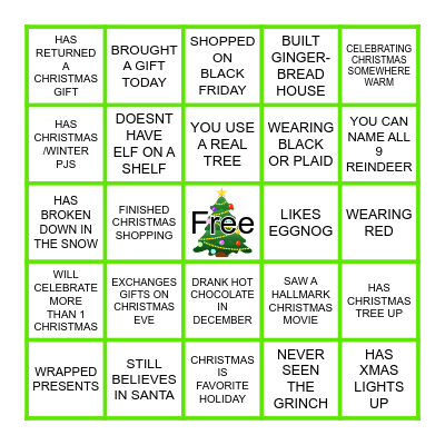 FINANCE CHRISTMAS BINGO Card