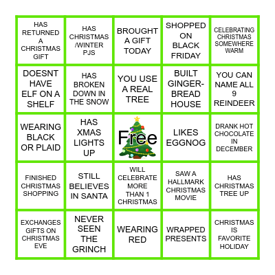 FINANCE CHRISTMAS BINGO Card