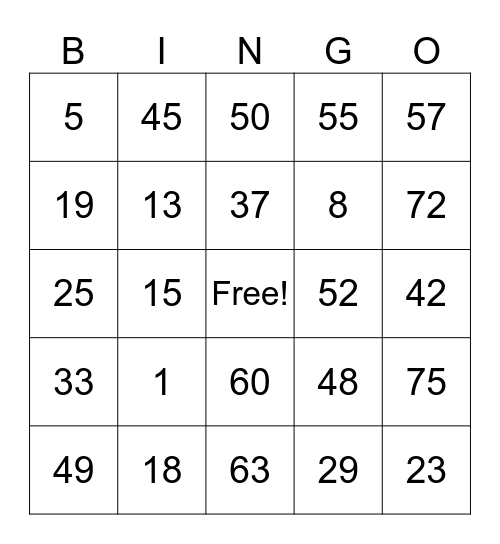 The Harold-nator Bingo Card