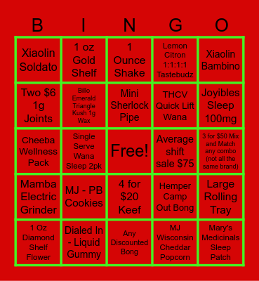 THE GREEN HOUSE PAGOSA Bingo Card