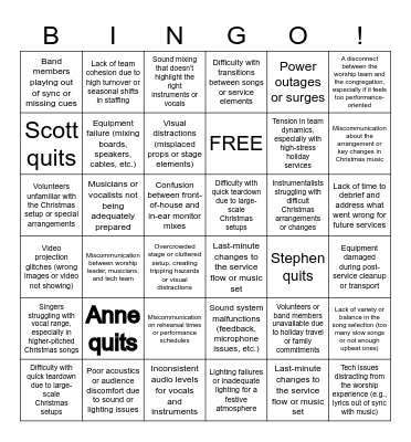 Can It Go Wrong? Bingo Card