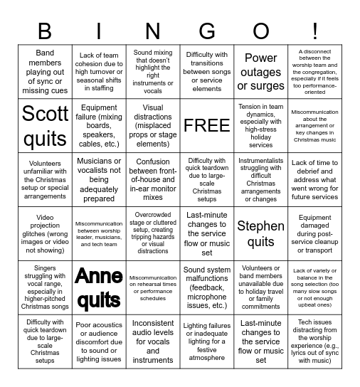 Can It Go Wrong? Bingo Card